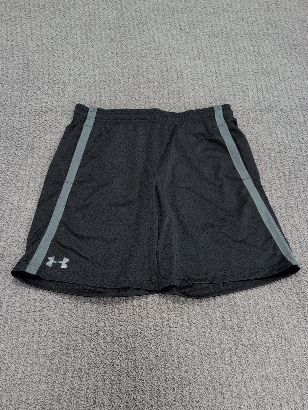 Under Armour Men's Black Athletic Shorts with Gray Trim